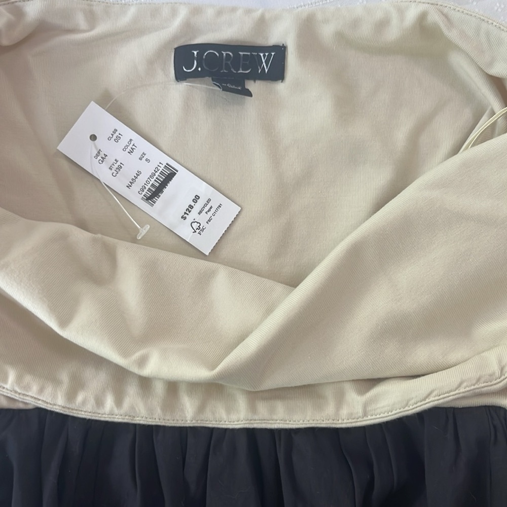 NWT J Crew Strapless colorblock mixy dress - Picture 6 of 7